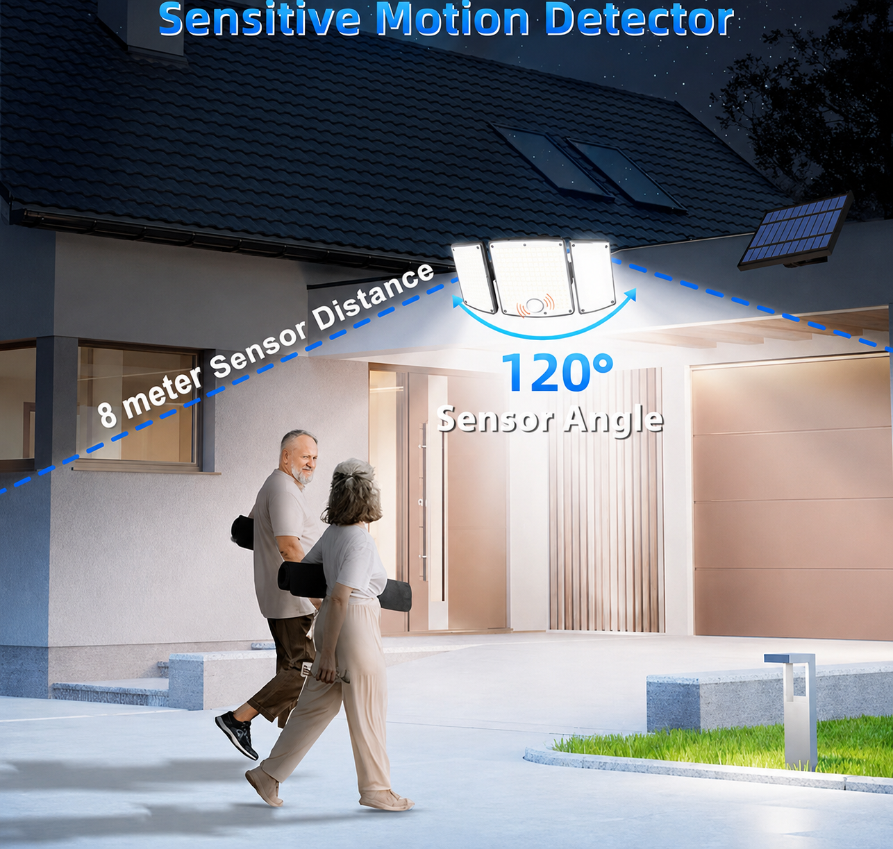 Tredax solar Buitenlamp met bewegingssensor en 278 LED