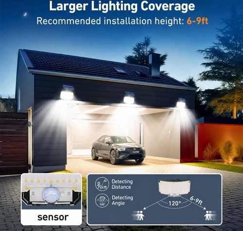 Tredax solar Buitenlamp met bewegingssensor en 243 LED