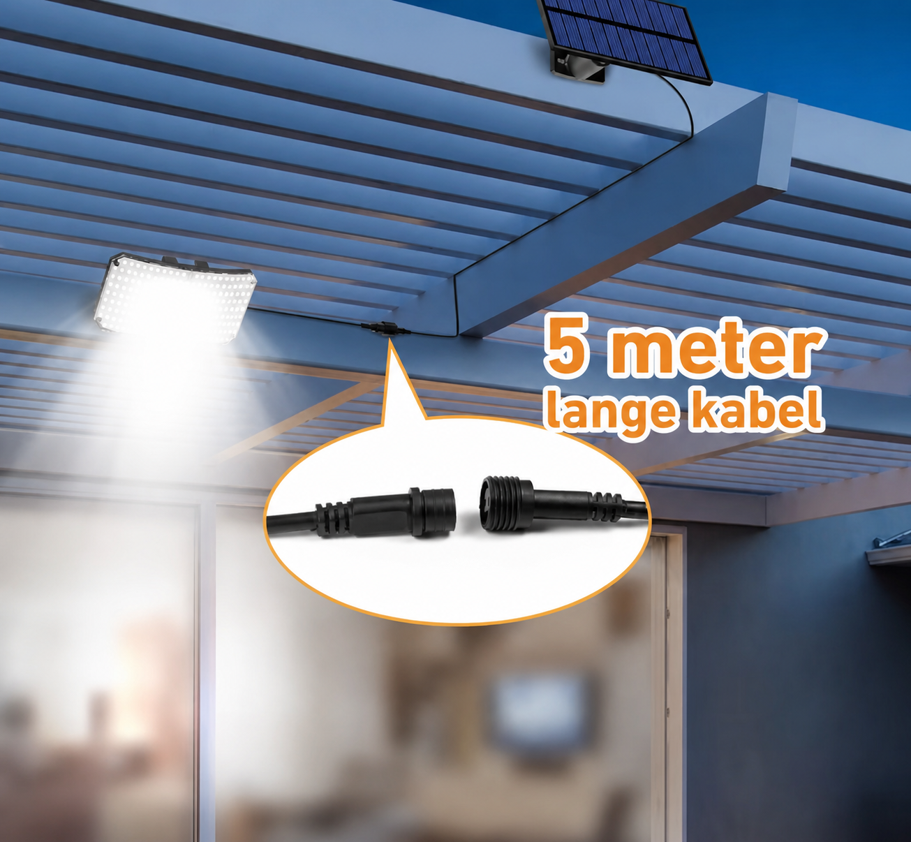 Tredax solar Buitenlamp met bewegingssensor en 243 LED