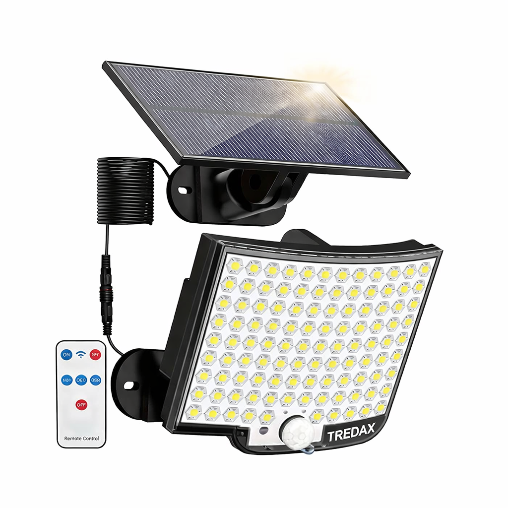 Tredax solar Buitenlamp met bewegingssensor en 106 LED