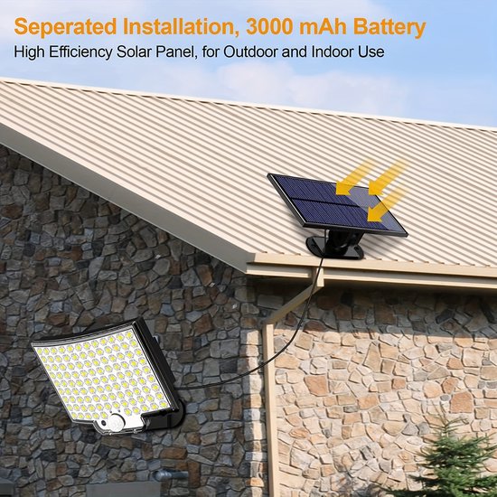 Tredax solar Buitenlamp met bewegingssensor en 106 LED