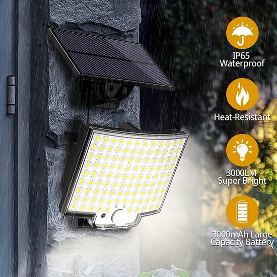 Tredax solar Buitenlamp met bewegingssensor en 106 LED